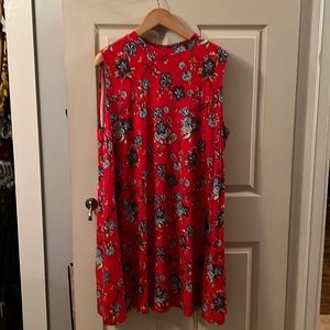Loft 20/22 Red Floral Dress